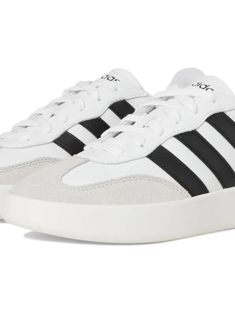 New adidas Barreda White Black Women's Low Top Sneakers Shoes Stripes Lace Up - Picture 8 of 14
